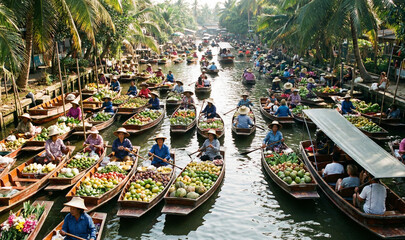 Obraz premium Floating Market