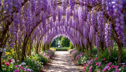 Fototapeta premium Wisteria Tunnel in Spring Garden