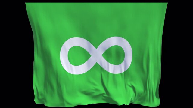 Flag waving off-white infinity symbol. Waiting processing system activity data transfer progress in motion technology in action. Interfaces loading states digital workflows presentations dashboards.