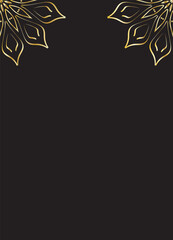 Luxury Gold Mandala Decorative Pattern on Dark Background