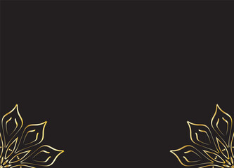 Luxury Gold Mandala Decorative Pattern on Dark Background