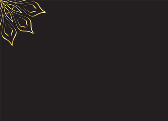 Luxury Gold Mandala Decorative Pattern on Dark Background