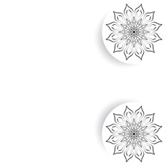 Minimalist Floral Mandala Line Art with Elegant Symmetrical Petal Design