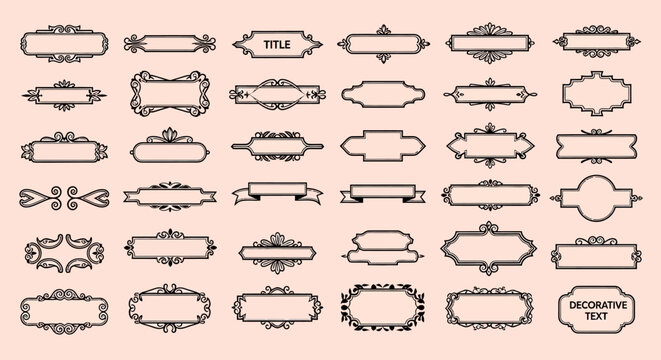 Collection of decorative vintage frames and ornamental borders in various elegant styles.