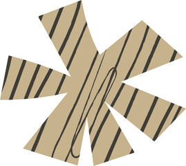 Asterisk Burst Paper Cutout