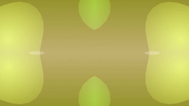 Symmetrical green shapes aligned on a gradient background, creating a sense of balance and harmony, viewed from a straightforward perspective, illustration