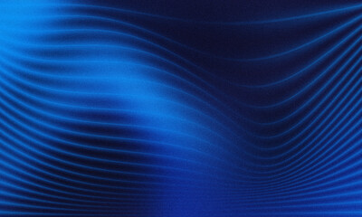 Abstract background with blue wavy stripes pattern. Blue gradient curved lines are suitable for screen wallpaper or digital presentation backgrounds.