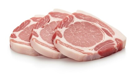 Fresh Pork Chops - A Close-Up View of Raw Meat.