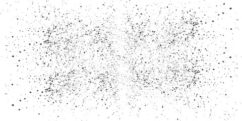 Obraz premium Seamless abstract polka dot pattern. Black hand drawn drip points isolated on white background. Stone texture, ink blots stain, grain, paint splash, spray effect. Vector grunge splattered illustration