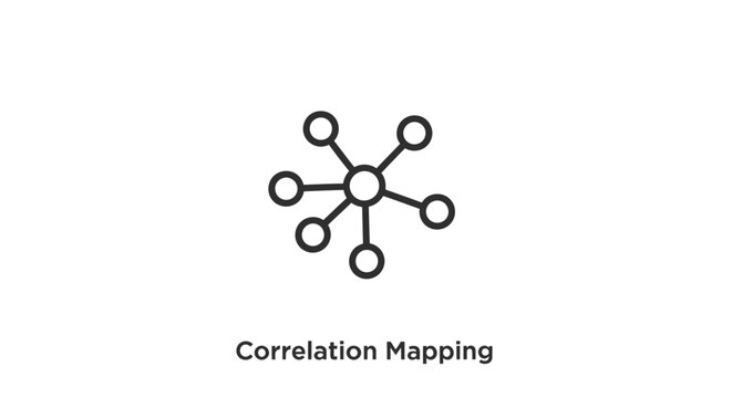 Simple Correlation Mapping Diagram Illustration.
