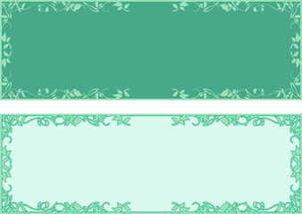 アンティーク風の装飾のある、バナーのテンプレート