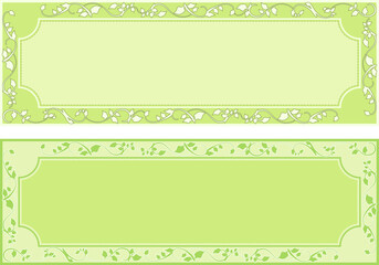 アンティーク風の装飾のある、バナーのテンプレート