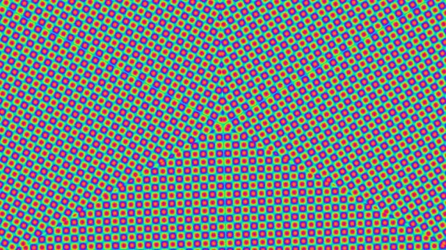 Colorful neon halftone pattern distortion hypnotic seamless geometric abstraction VJ Loop background