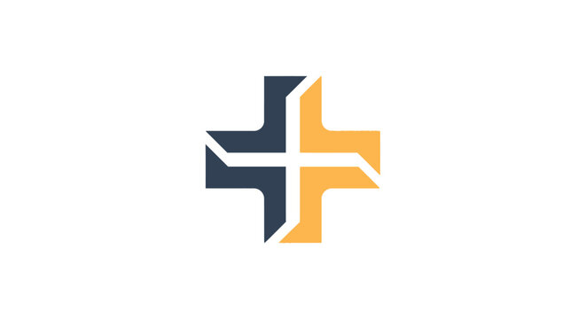 Medical Cross Symbol Logo Design.