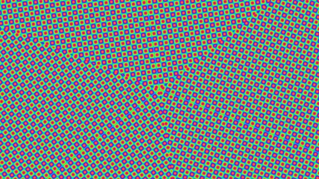 Abstract color halftone screen texture shifts and pulses rapidly Seamless digital motion VJ Loop background