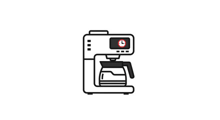 Fototapeta premium Coffee Machine Illustration Simple Design.