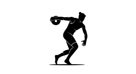 Obraz premium Silhouette of Athlete Lifting Barbell in Fitness Gym