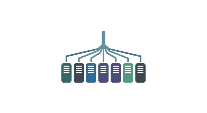 Database servers in a network.