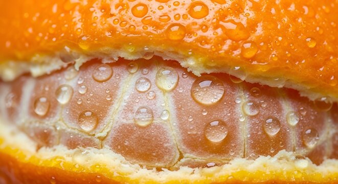 close up of a slice of orange