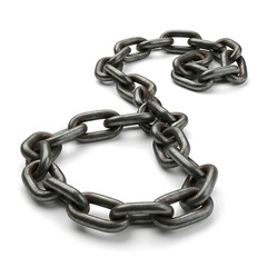 Obraz premium Robust metallic chain links symbolize strength and unbreakable connection