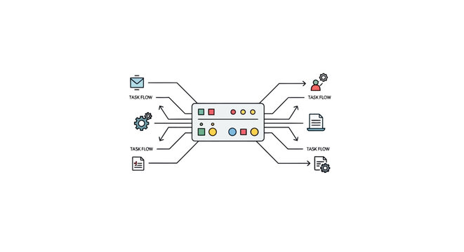 Central Computer System with Network Connections.