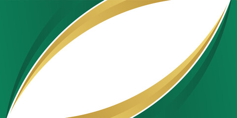 Elegant Green and Gold curve Header Design background suitable for Certificate Templates,Invitation and Professional Presentation, with a modern concept style