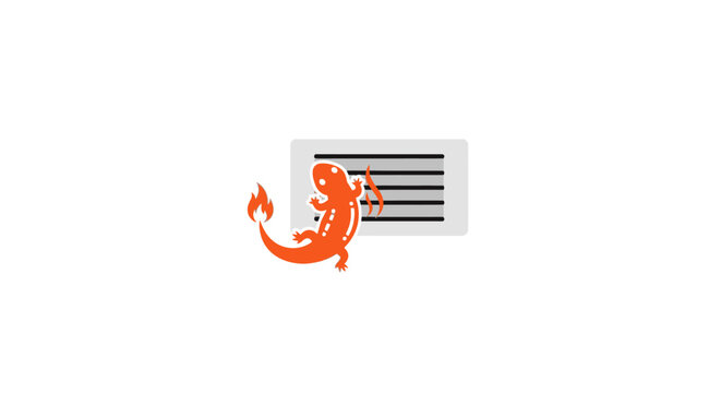 Orange Dragon Climbing Air Vent Grille.