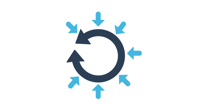 Circular Arrows Symbolizing Rotation and Cycle.