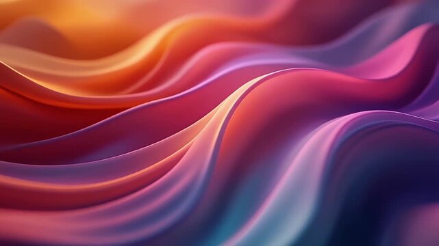 Abstract cinematic close-up of vibrant soft gradient flows with mesmerizing luminous organic motion