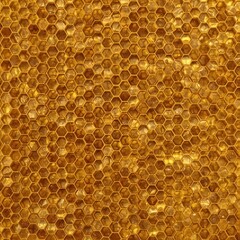 Golden Honeycomb - A Close-Up of Natures Sweet Structure.