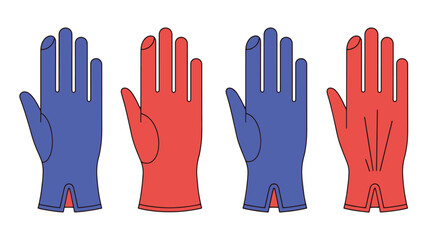 Obraz premium Evening Gloves Line bold creative color illustration