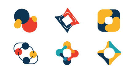 Equation Line art minimal bold color illustration