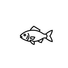 Simple Illustration of a Fish for Marine and Nature Themes