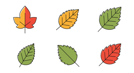 Obraz premium Falling Leaf Line colorful digital illustration dynamic abstract color vector