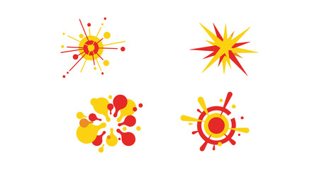 Explosive Line art abstract digital color vector