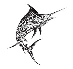 marlin fish vector,