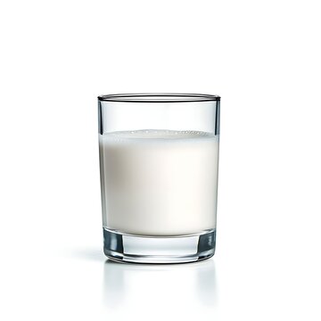 Fresh Milk in Clear Glass, Healthy Drink for Nutrition and Wellness, Dairy Freshness