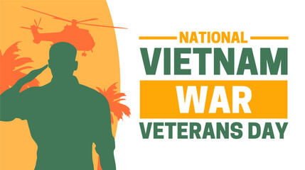 Naklejka premium National Vietnam War Veterans Day for all veterans and their families
