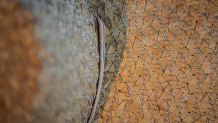 Close up Detail of a straw hat