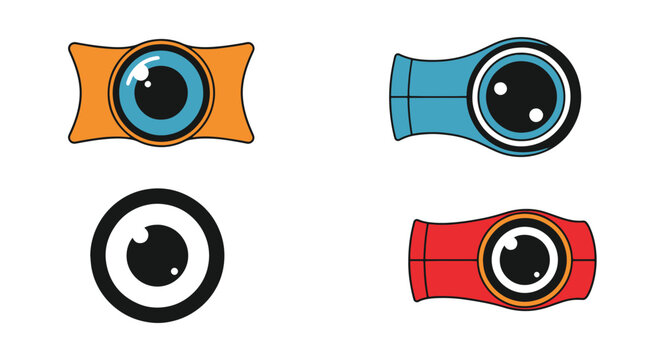 Fish Eye Lens Line soft colorful abstract illustration