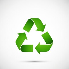 Obraz premium Green Recycle Symbol - Promoting Sustainability and Environmental Responsibility.