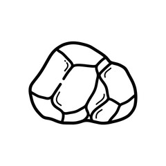 Obraz premium Close-up of a Cluster of Smooth Polished Stones in Natural Setting