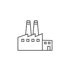 Industrial Factory with Tall Chimneys and Modern Building Structures