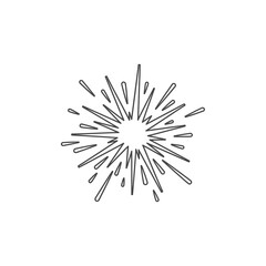 Fototapeta premium Minimalist Geometric Firework Illustration for Celebration and Events
