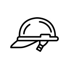 Fototapeta premium Minimalist Helmet Icon for Safety and Protection Illustration