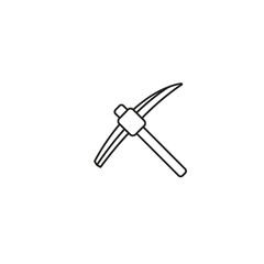 Professional Illustration of a Pickaxe Tool for Construction and Mining Activities