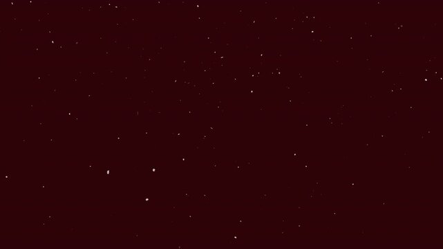 Snow fall animation dark red background cinematic visual effect motion graphic particles winter perfect for festive season projects, abstract backgrounds, or digital art overlays.