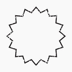 Grunge starburst frame design, element vector