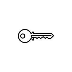 Simple Key Icon Illustration for Security and Access Concepts