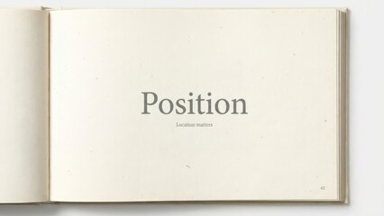 A white paper document with the word Position on it